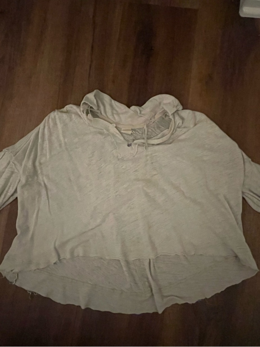 We The Free Cream Collared Quarter Button Top